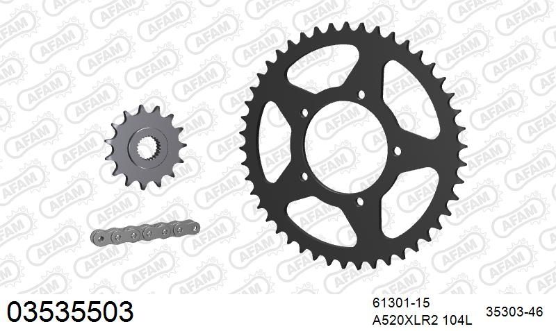 520XRR3 104 ARS (CLIP) GOLD & SPROCKETS