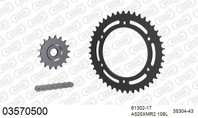 520XMR3 108 MRS (RIVET) & SPROCKETS