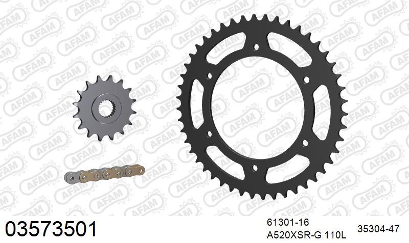 520XMR3 110 MRS (RIVET) & SPROCKETS