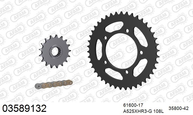 525XHR3 108 MRS (RIVET) GOLD & SPROCKETS