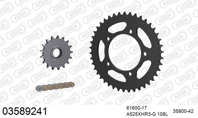 525XHR3 108 MRS (RIVET) GOLD & SPROCKETS