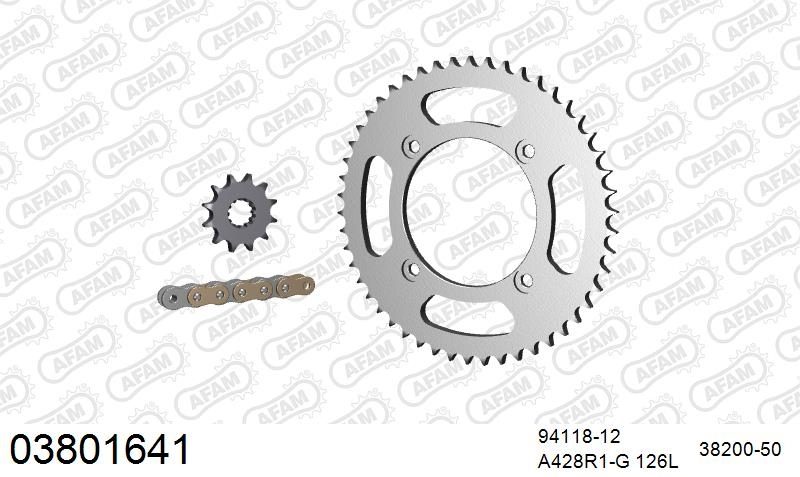 428R1 126 AR (CLIP) GOLD & SPROCKETS