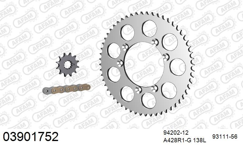 428R1 138 AR (CLIP) GOLD & SPROCKETS