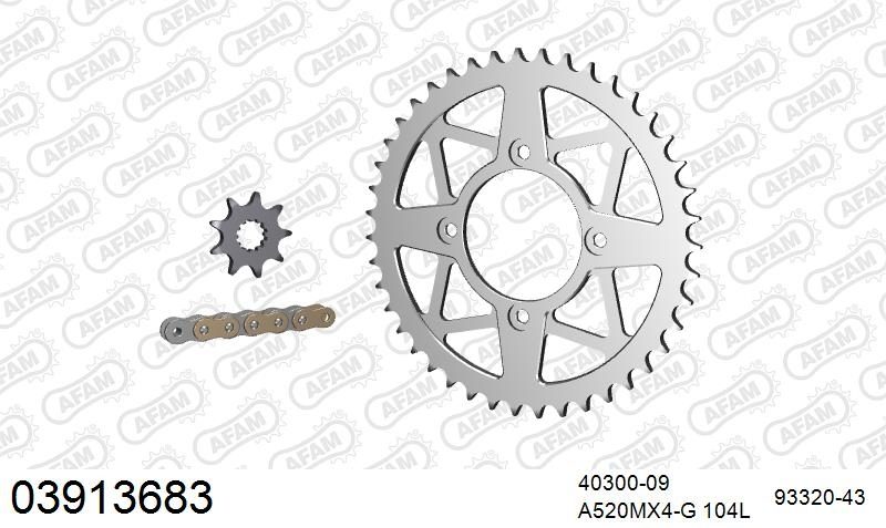 520MR2 104 ARS (CLIP) GOLD & SPROCKETS