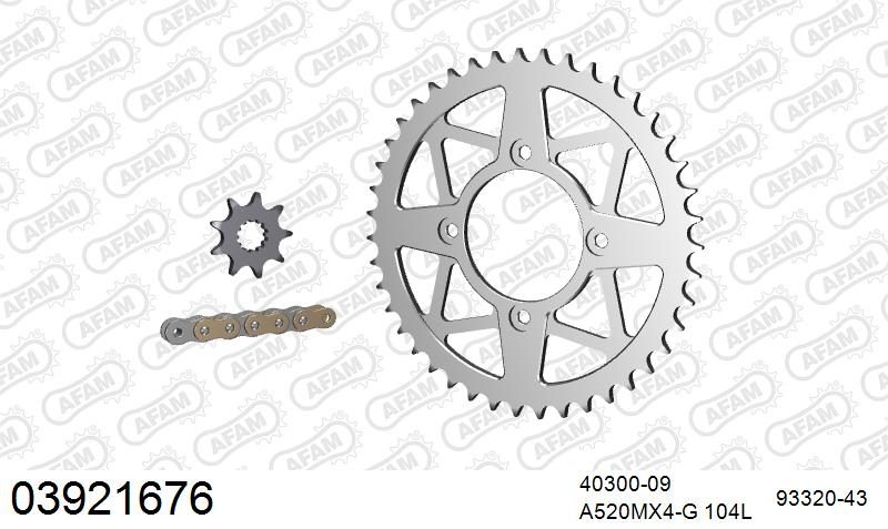 520MR2 104 ARS (CLIP) GOLD & SPROCKETS
