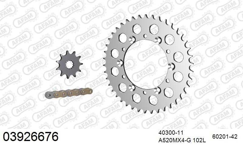 520MR2 102 ARS (CLIP) GOLD & SPROCKETS