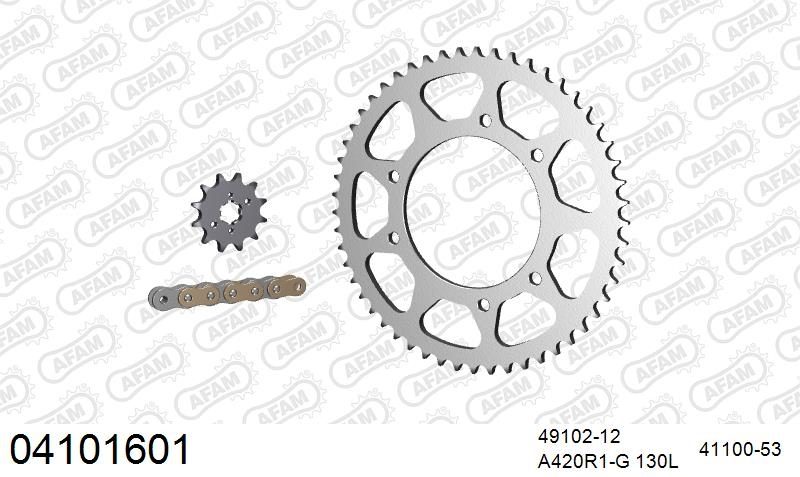 420R1 130 AR (CLIP) GOLD & SPROCKETS