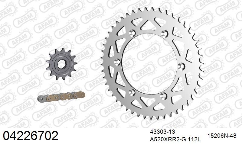 520XRR3 112 ARS (CLIP) GOLD & SPROCKETS