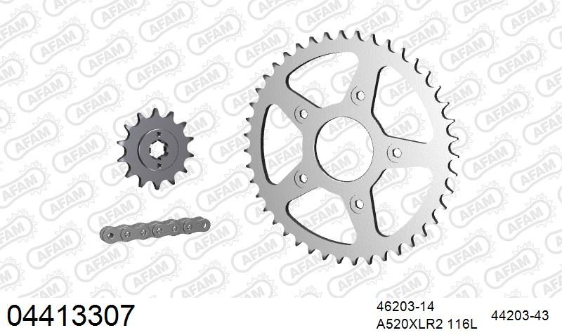 520XLR2 116 ARS (CLIP) & SPROCKETS