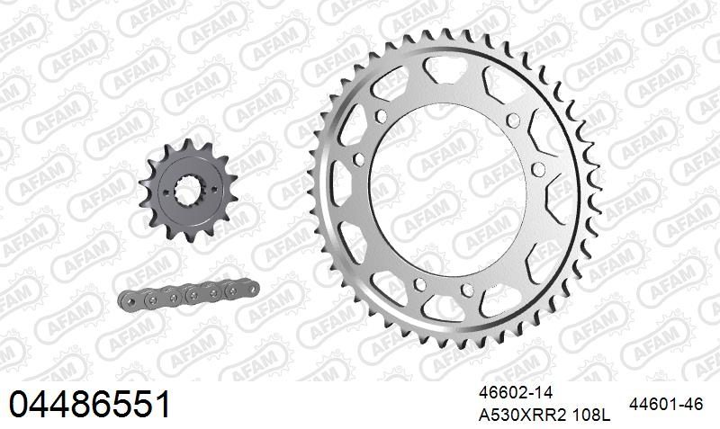 530XMR3 108 MRS (RIVET) & SPROCKETS