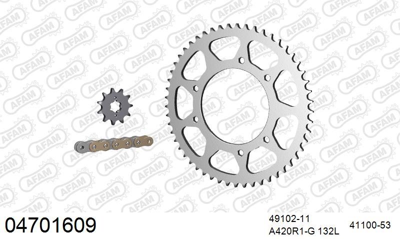 420R1 132 AR (CLIP) GOLD & SPROCKETS