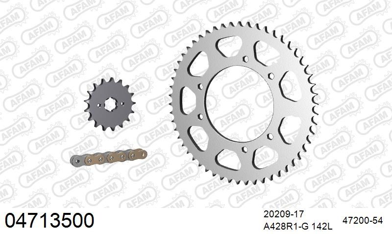 428R1 142 AR (CLIP) GOLD & SPROCKETS