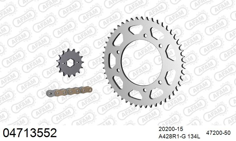 428R1 134 AR (CLIP) GOLD & SPROCKETS