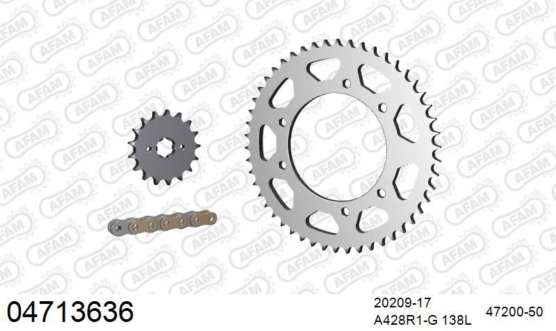 428R1 138 AR (CLIP) GOLD & SPROCKETS
