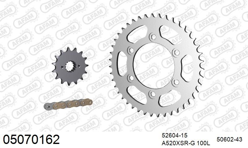 520XMR3 100 MRS (RIVET) & SPROCKETS