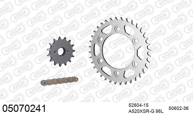 520XMR3 96 MRS (RIVET) & SPROCKETS