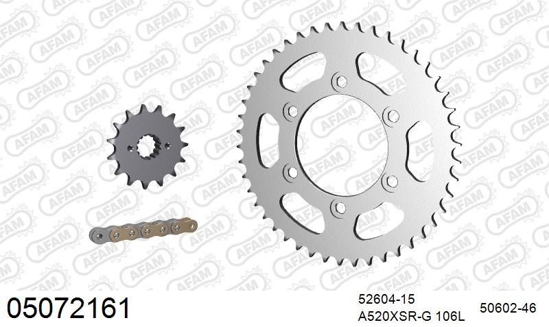 520XMR3 106 MRS (RIVET) & SPROCKETS