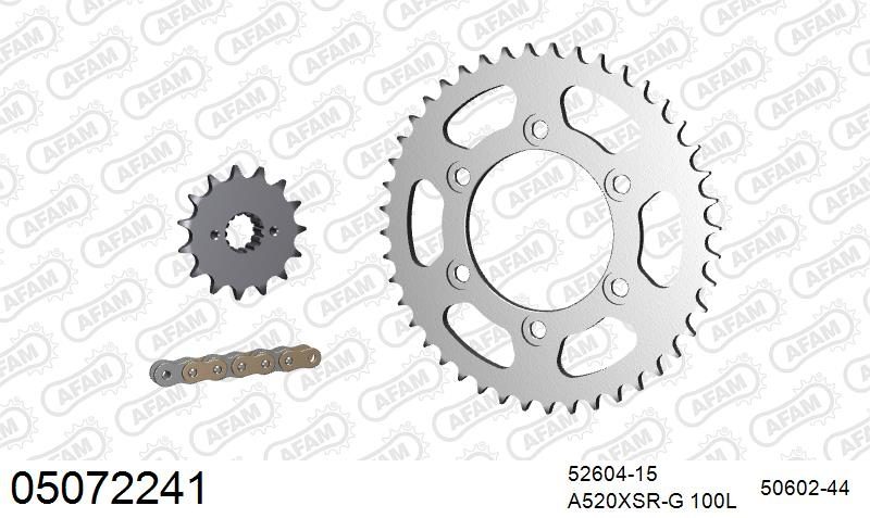 520XMR3 100 MRS (RIVET) & SPROCKETS