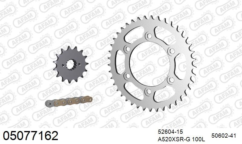 520XMR3 100 MRS (RIVET) & SPROCKETS