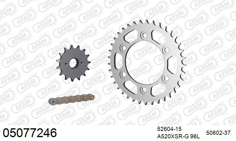 520XMR3 96 MRS (RIVET) & SPROCKETS