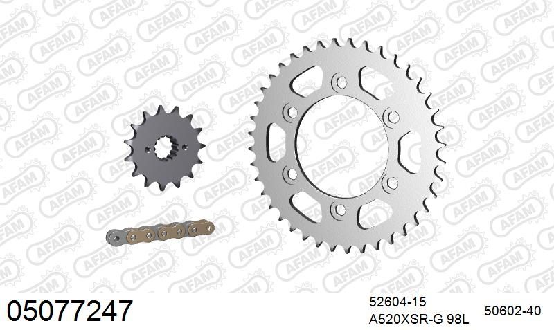 520XMR3 98 MRS (RIVET) & SPROCKETS