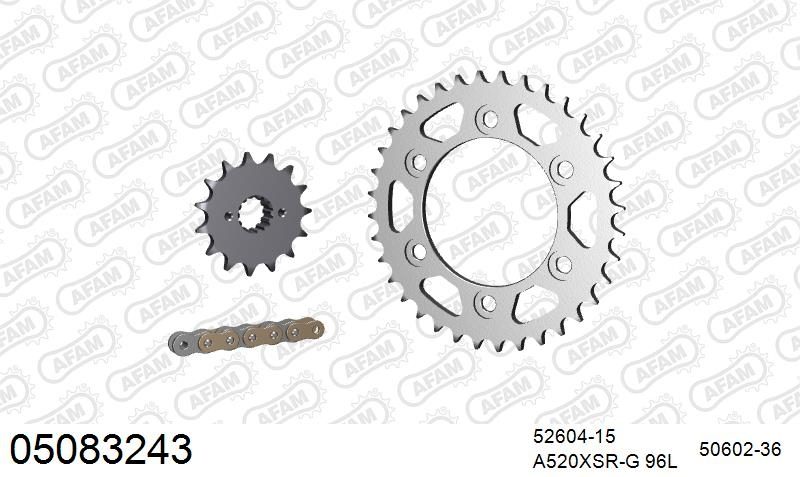 520XMR3 96 MRS (RIVET) & SPROCKETS