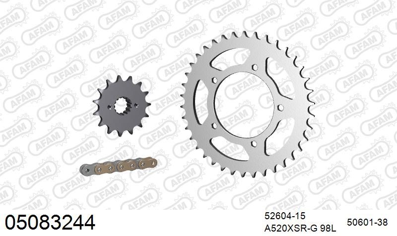 520XMR3 98 MRS (RIVET) & SPROCKETS