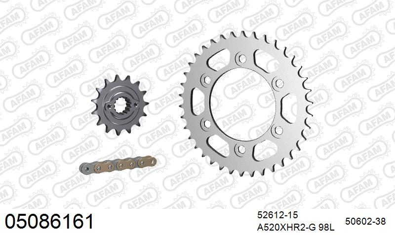 520XMR3 98 MRS (RIVET) & SPROCKETS