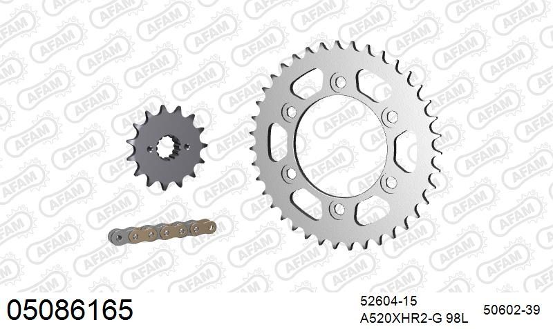 520XMR3 98 MRS (RIVET) & SPROCKETS