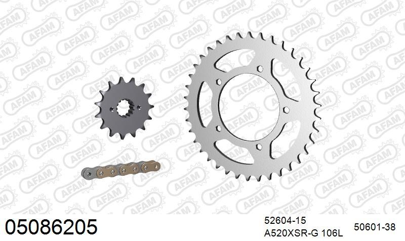 520XMR3 106 MRS (RIVET) & SPROCKETS