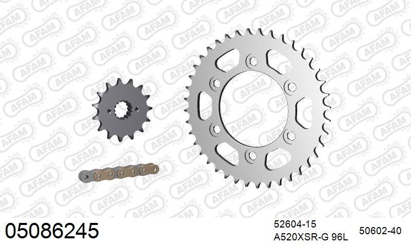 520XMR3 96 MRS (RIVET) & SPROCKETS