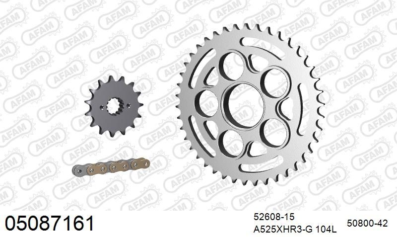 525XHR3 104 MRS (RIVET) GOLD & SPROCKETS