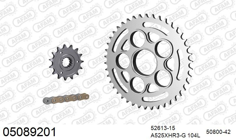 525XHR3 104 MRS (RIVET) GOLD & SPROCKETS