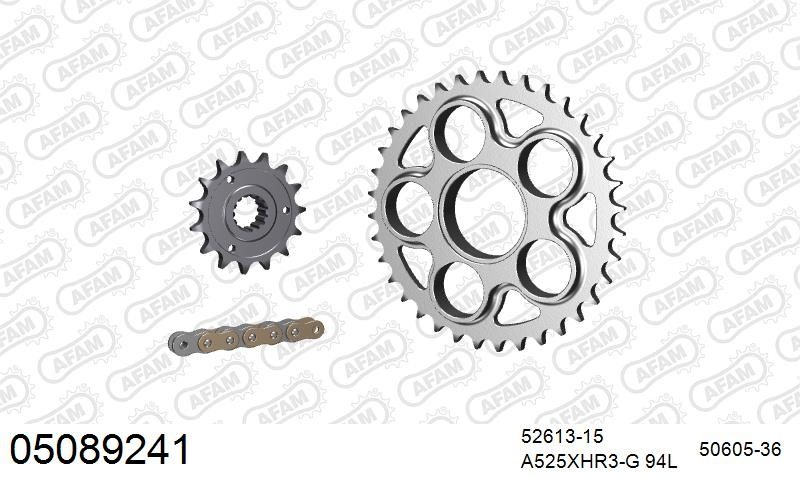 525XHR3 94 MRS (RIVET) GOLD & SPROCKETS