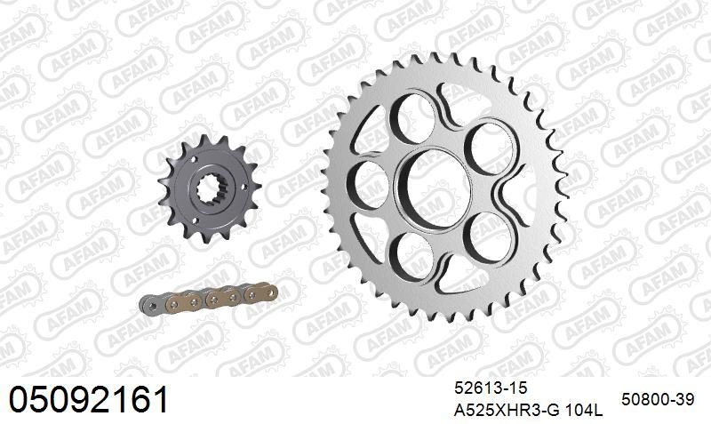 525XHR3 104 MRS (RIVET) GOLD & SPROCKETS