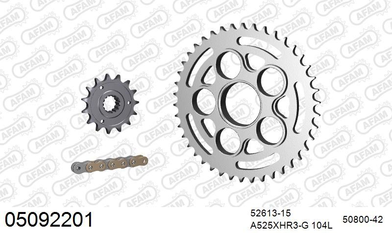525XHR3 104 MRS (RIVET) GOLD & SPROCKETS