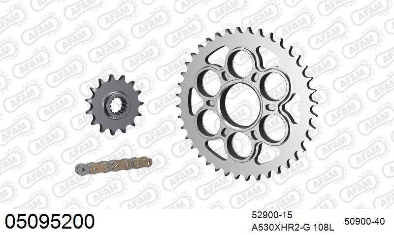 530XHR2 108 MRS (RIVET) GOLD & SPROCKETS