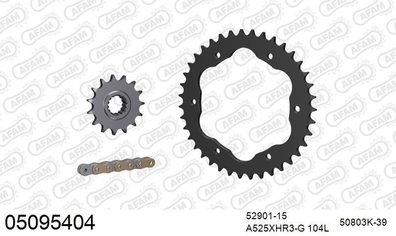 525XHR3 104 MRS (RIVET) GOLD & SPROCKETS