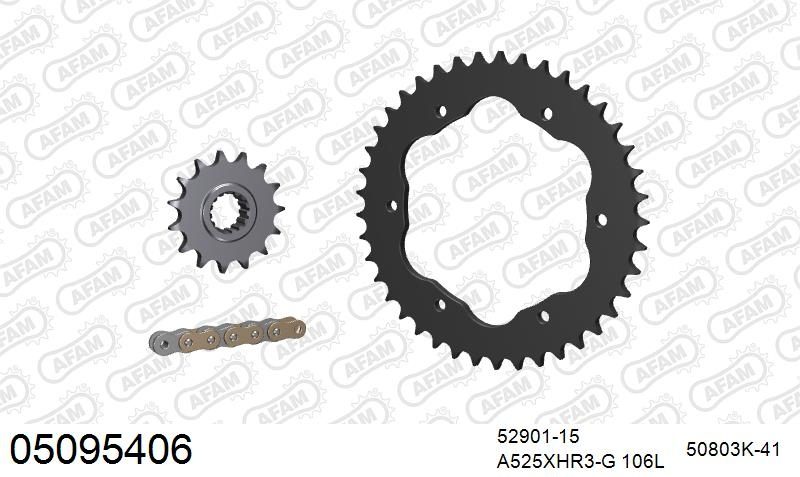 525XHR3 106 MRS (RIVET) GOLD & SPROCKETS