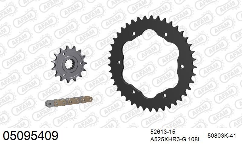 525XHR3 108 MRS (RIVET) GOLD & SPROCKETS