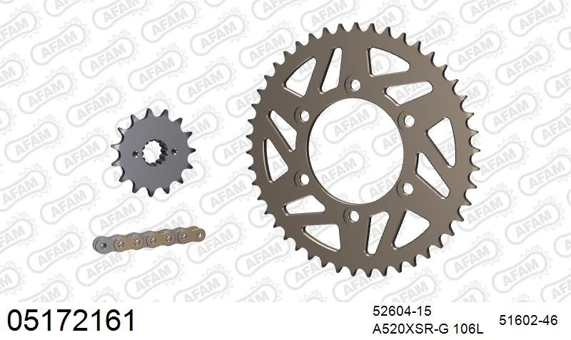 520XMR3 106 MRS (RIVET) & SPROCKETS