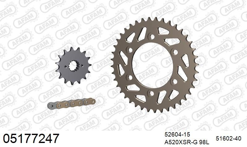520XMR3 98 MRS (RIVET) & SPROCKETS
