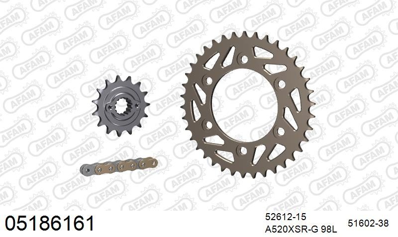 520XMR3 98 MRS (RIVET) & SPROCKETS