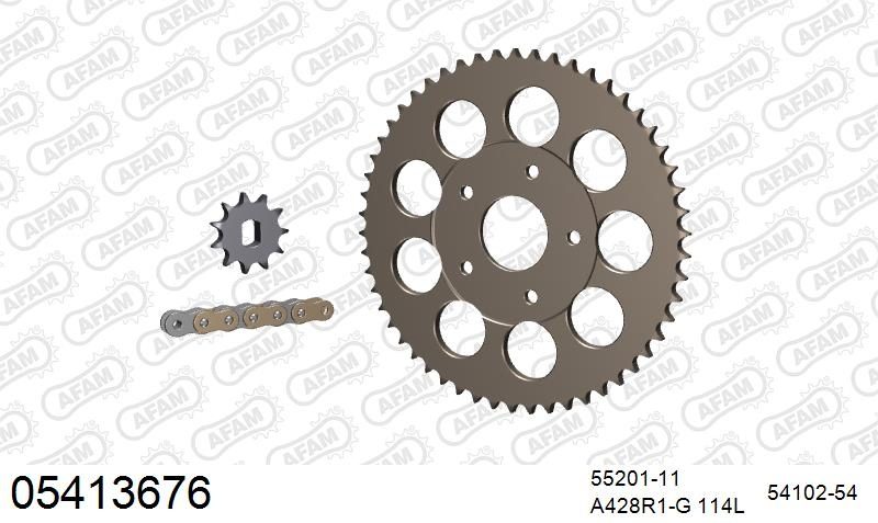 428R1 114 AR (CLIP) GOLD & SPROCKETS