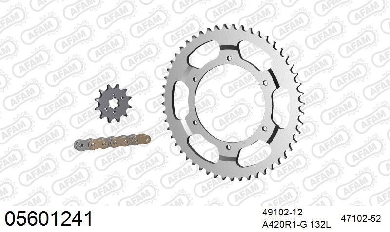 420R1 132 AR (CLIP) GOLD & SPROCKETS