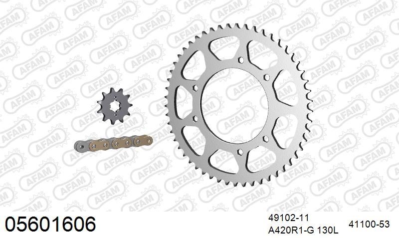 420R1 130 AR (CLIP) GOLD & SPROCKETS
