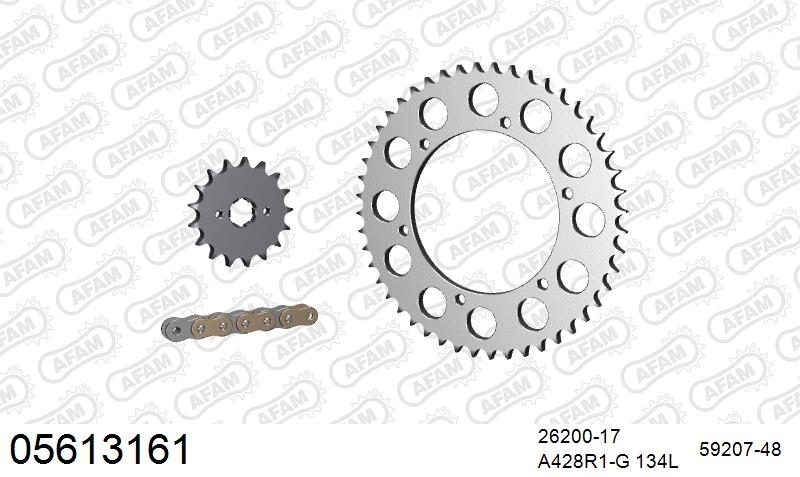 428R1 134 AR (CLIP) GOLD & SPROCKETS