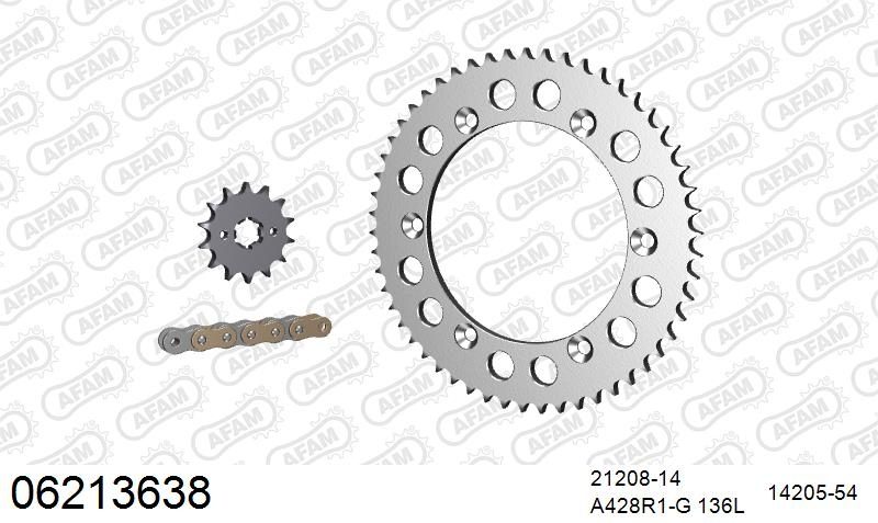 428R1 136 AR (CLIP) GOLD & SPROCKETS