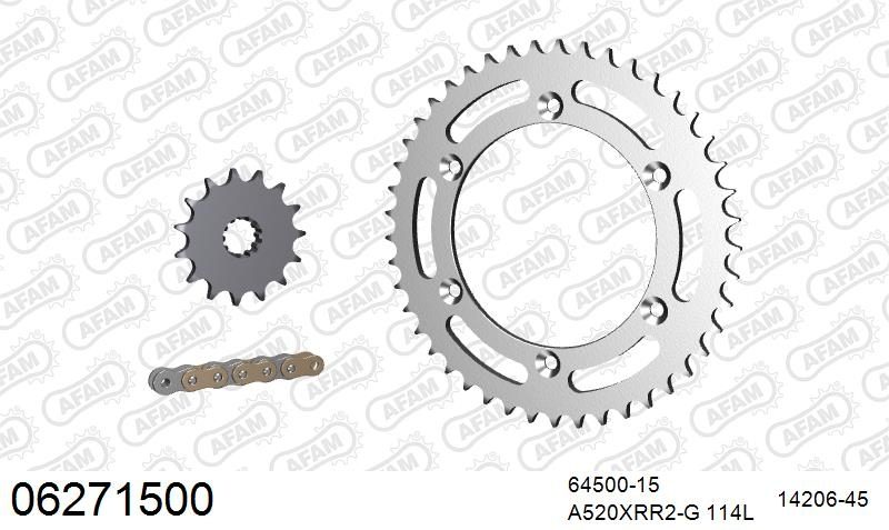 520XRR3 114 ARS (CLIP) GOLD & SPROCKETS