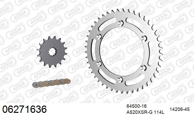 520XRR3 114 ARS (CLIP) GOLD & SPROCKETS